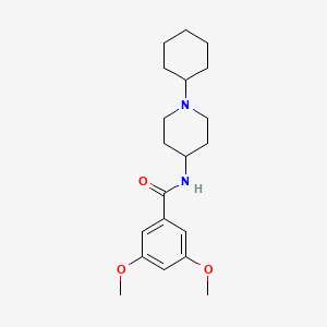 molecular formula C20H30N2O3 B6934006 N-(1-cyclohexylpiperidin-4-yl)-3,5-dimethoxybenzamide 
