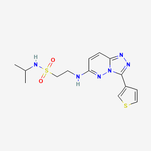 molecular formula C14H18N6O2S2 B6934035 N-propan-2-yl-2-[(3-thiophen-3-yl-[1,2,4]triazolo[4,3-b]pyridazin-6-yl)amino]ethanesulfonamide 