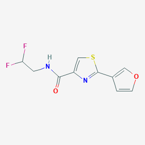 molecular formula C10H8F2N2O2S B6934048 N-(2,2-difluoroethyl)-2-(furan-3-yl)-1,3-thiazole-4-carboxamide 