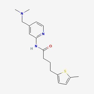 molecular formula C17H23N3OS B6934166 N-[4-[(dimethylamino)methyl]pyridin-2-yl]-4-(5-methylthiophen-2-yl)butanamide 
