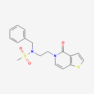 molecular formula C17H18N2O3S2 B6934180 N-benzyl-N-[2-(4-oxothieno[3,2-c]pyridin-5-yl)ethyl]methanesulfonamide 