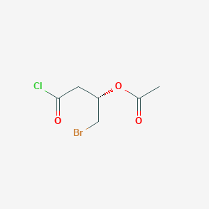 molecular formula C6H8BrClO3 B069343 [(2S)-1-bromo-4-chloro-4-oxobutan-2-yl] acetate CAS No. 191354-46-8