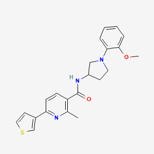 molecular formula C22H23N3O2S B6934314 N-[1-(2-methoxyphenyl)pyrrolidin-3-yl]-2-methyl-6-thiophen-3-ylpyridine-3-carboxamide 