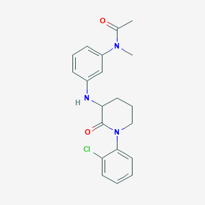 molecular formula C20H22ClN3O2 B6934471 N-[3-[[1-(2-chlorophenyl)-2-oxopiperidin-3-yl]amino]phenyl]-N-methylacetamide 