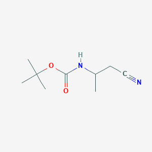 molecular formula C9H16N2O2 B069345 3-Boc-氨基丁腈 CAS No. 194156-55-3