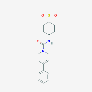 molecular formula C19H26N2O3S B6934643 N-(4-methylsulfonylcyclohexyl)-4-phenyl-3,6-dihydro-2H-pyridine-1-carboxamide 