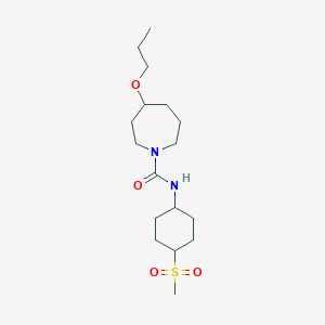 molecular formula C17H32N2O4S B6934646 N-(4-methylsulfonylcyclohexyl)-4-propoxyazepane-1-carboxamide 