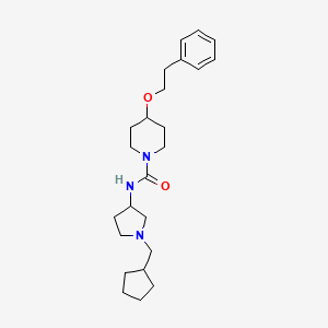 molecular formula C24H37N3O2 B6934740 N-[1-(cyclopentylmethyl)pyrrolidin-3-yl]-4-(2-phenylethoxy)piperidine-1-carboxamide 