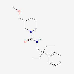 molecular formula C20H32N2O2 B6934744 N-(2-ethyl-2-phenylbutyl)-3-(methoxymethyl)piperidine-1-carboxamide 