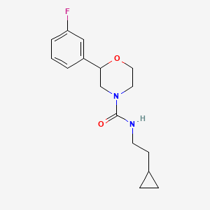 molecular formula C16H21FN2O2 B6934834 N-(2-cyclopropylethyl)-2-(3-fluorophenyl)morpholine-4-carboxamide 
