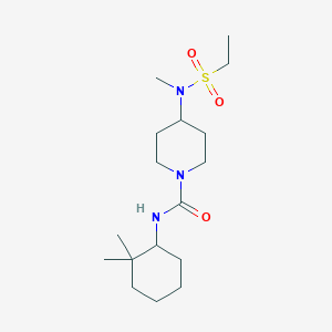 molecular formula C17H33N3O3S B6934903 N-(2,2-dimethylcyclohexyl)-4-[ethylsulfonyl(methyl)amino]piperidine-1-carboxamide 