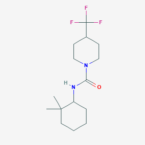 molecular formula C15H25F3N2O B6934914 N-(2,2-dimethylcyclohexyl)-4-(trifluoromethyl)piperidine-1-carboxamide 