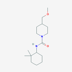molecular formula C16H30N2O2 B6934919 N-(2,2-dimethylcyclohexyl)-4-(methoxymethyl)piperidine-1-carboxamide 