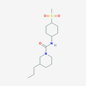 molecular formula C16H30N2O3S B6934998 N-(4-methylsulfonylcyclohexyl)-3-propylpiperidine-1-carboxamide 