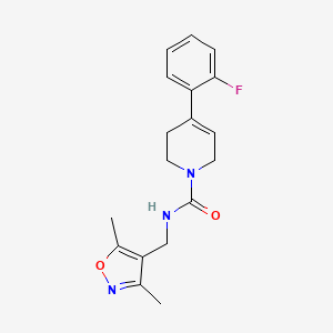 molecular formula C18H20FN3O2 B6935001 N-[(3,5-dimethyl-1,2-oxazol-4-yl)methyl]-4-(2-fluorophenyl)-3,6-dihydro-2H-pyridine-1-carboxamide 
