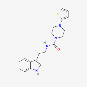 molecular formula C20H24N4OS B6935016 N-[2-(7-methyl-1H-indol-3-yl)ethyl]-4-thiophen-2-ylpiperazine-1-carboxamide 
