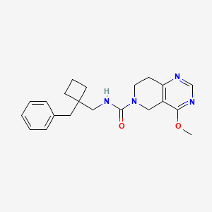 molecular formula C21H26N4O2 B6935030 N-[(1-benzylcyclobutyl)methyl]-4-methoxy-7,8-dihydro-5H-pyrido[4,3-d]pyrimidine-6-carboxamide 