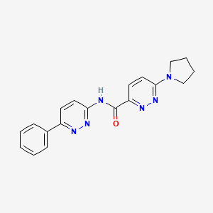 molecular formula C19H18N6O B6935080 N-(6-phenylpyridazin-3-yl)-6-pyrrolidin-1-ylpyridazine-3-carboxamide 