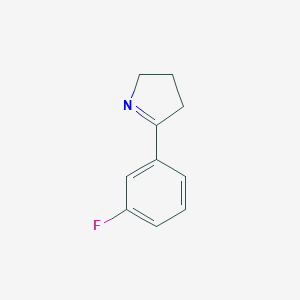 molecular formula C10H10FN B069351 5-(3-fluorophenyl)-3,4-dihydro-2H-pyrrole CAS No. 164737-45-5
