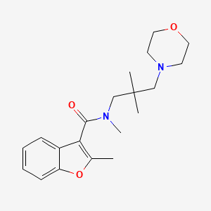molecular formula C20H28N2O3 B6935108 N-(2,2-dimethyl-3-morpholin-4-ylpropyl)-N,2-dimethyl-1-benzofuran-3-carboxamide 