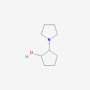 molecular formula C9H17NO B069354 trans-2-(pyrrolidin-1-yl)cyclopentanol CAS No. 161193-33-5