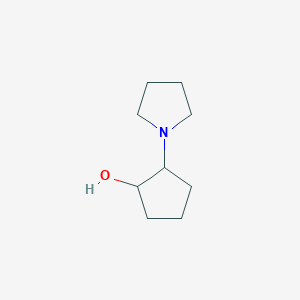 molecular formula C9H17NO B069354 2-(Pyrrolidin-1-yl)cyclopentanol CAS No. 161193-33-5