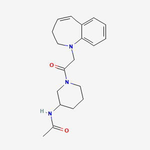 molecular formula C19H25N3O2 B6935492 N-[1-[2-(2,3-dihydro-1-benzazepin-1-yl)acetyl]piperidin-3-yl]acetamide 