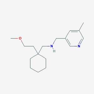 molecular formula C17H28N2O B6935525 N-[[1-(2-methoxyethyl)cyclohexyl]methyl]-1-(5-methylpyridin-3-yl)methanamine 