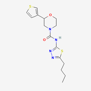 molecular formula C15H20N4O2S2 B6935571 N-(5-butyl-1,3,4-thiadiazol-2-yl)-2-thiophen-3-ylmorpholine-4-carboxamide 