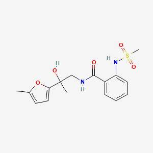 molecular formula C16H20N2O5S B6935611 N-[2-hydroxy-2-(5-methylfuran-2-yl)propyl]-2-(methanesulfonamido)benzamide 