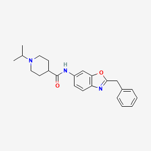 molecular formula C23H27N3O2 B6935763 N-(2-benzyl-1,3-benzoxazol-6-yl)-1-propan-2-ylpiperidine-4-carboxamide 