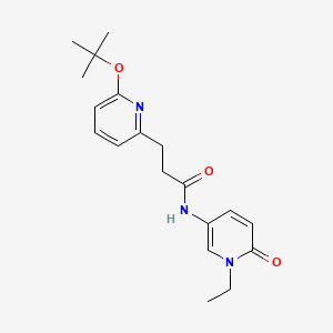 molecular formula C19H25N3O3 B6935778 N-(1-ethyl-6-oxopyridin-3-yl)-3-[6-[(2-methylpropan-2-yl)oxy]pyridin-2-yl]propanamide 