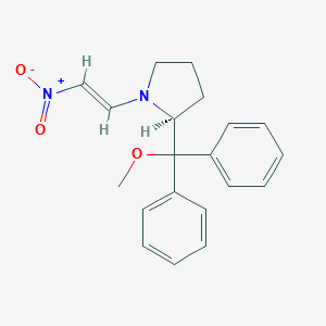 molecular formula C20H22N2O3 B069358 (S,E)-2-(Methoxydiphenylmethyl)-1-(2-nitrovinyl)pyrrolidine CAS No. 163814-41-3