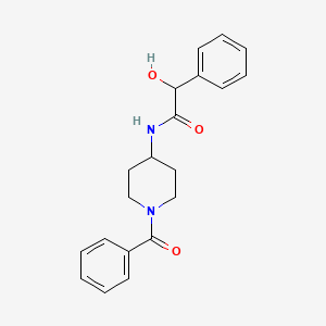 molecular formula C20H22N2O3 B6935948 N-(1-benzoylpiperidin-4-yl)-2-hydroxy-2-phenylacetamide 