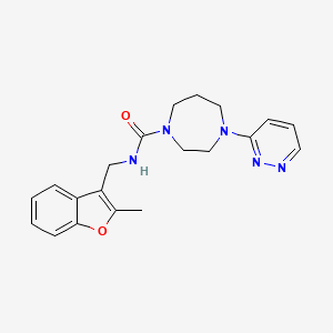 molecular formula C20H23N5O2 B6935997 N-[(2-methyl-1-benzofuran-3-yl)methyl]-4-pyridazin-3-yl-1,4-diazepane-1-carboxamide 