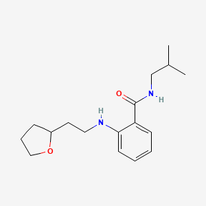 molecular formula C17H26N2O2 B6936116 N-(2-methylpropyl)-2-[2-(oxolan-2-yl)ethylamino]benzamide 