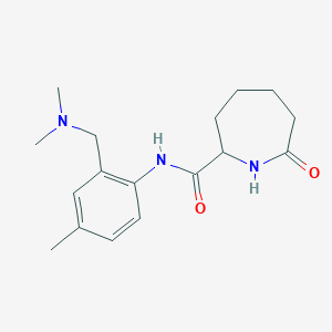 molecular formula C17H25N3O2 B6936123 N-[2-[(dimethylamino)methyl]-4-methylphenyl]-7-oxoazepane-2-carboxamide 