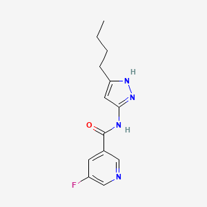 molecular formula C13H15FN4O B6936439 N-(5-butyl-1H-pyrazol-3-yl)-5-fluoropyridine-3-carboxamide 