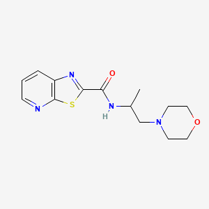 molecular formula C14H18N4O2S B6936499 N-(1-morpholin-4-ylpropan-2-yl)-[1,3]thiazolo[5,4-b]pyridine-2-carboxamide 