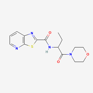 molecular formula C15H18N4O3S B6936549 N-(1-morpholin-4-yl-1-oxobutan-2-yl)-[1,3]thiazolo[5,4-b]pyridine-2-carboxamide 