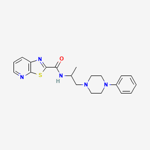 molecular formula C20H23N5OS B6936583 N-[1-(4-phenylpiperazin-1-yl)propan-2-yl]-[1,3]thiazolo[5,4-b]pyridine-2-carboxamide 