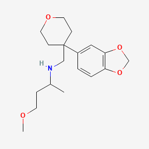 molecular formula C18H27NO4 B6936710 N-[[4-(1,3-benzodioxol-5-yl)oxan-4-yl]methyl]-4-methoxybutan-2-amine 