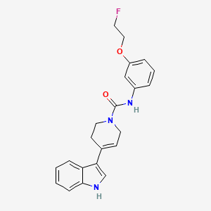 molecular formula C22H22FN3O2 B6936793 N-[3-(2-fluoroethoxy)phenyl]-4-(1H-indol-3-yl)-3,6-dihydro-2H-pyridine-1-carboxamide 