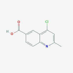 molecular formula C11H8ClNO2 B069368 4-氯-2-甲基喹啉-6-羧酸 CAS No. 181189-02-6