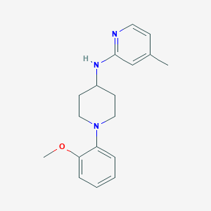 molecular formula C18H23N3O B6936813 N-[1-(2-methoxyphenyl)piperidin-4-yl]-4-methylpyridin-2-amine 