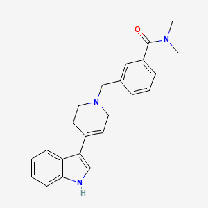 molecular formula C24H27N3O B6936959 N,N-dimethyl-3-[[4-(2-methyl-1H-indol-3-yl)-3,6-dihydro-2H-pyridin-1-yl]methyl]benzamide 