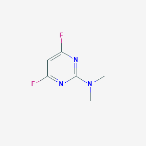 molecular formula C6H7F2N3 B069370 4,6-difluoro-N,N-dimethylpyrimidin-2-amine CAS No. 165258-63-9