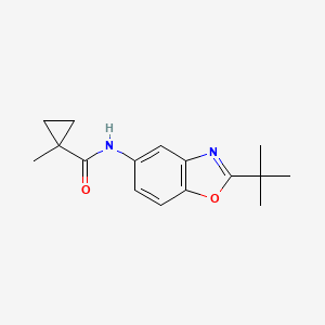 molecular formula C16H20N2O2 B6937036 N-(2-tert-butyl-1,3-benzoxazol-5-yl)-1-methylcyclopropane-1-carboxamide 