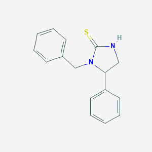 molecular formula C16H16N2S B069371 5-Phenyl-1-(phenylmethyl)-2-imidazolidinethione CAS No. 186424-05-5