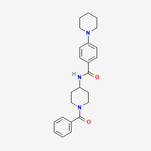 molecular formula C24H29N3O2 B6937181 N-(1-benzoylpiperidin-4-yl)-4-piperidin-1-ylbenzamide 